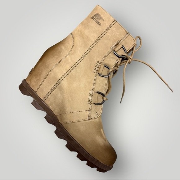 SOREL JOAN OF ARCTIC WEDGE II BOOT SZ 9 Tan - Picture 5 of 15